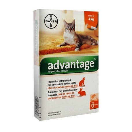 ADVANTAGE 40 CHAT ET LAPIN 6 PIPETTES
