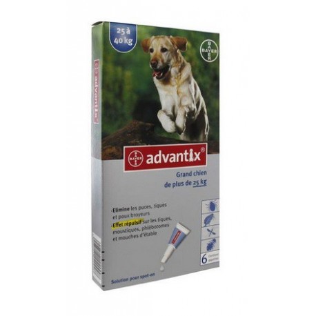 ADVANTIX GRAND CHIEN 6 PIPETTES