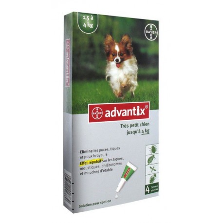 ADVANTIX TRÈS PETIT CHIEN 4 PIPETTES