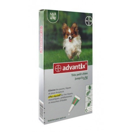 ADVANTIX TRÈS PETIT CHIEN 6 PIPETTES