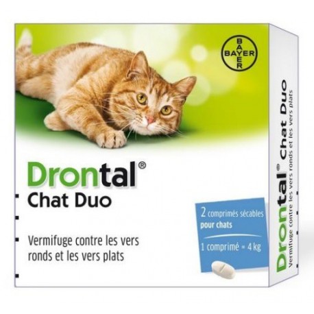 DRONTAL CHAT DUO 2 COMPRIMÉS