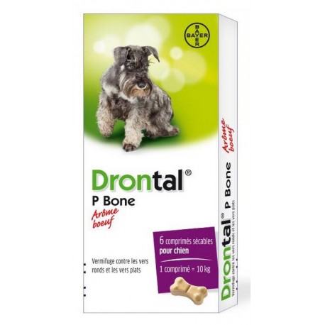 DRONTAL P BONE 6 COMPRIMÉS