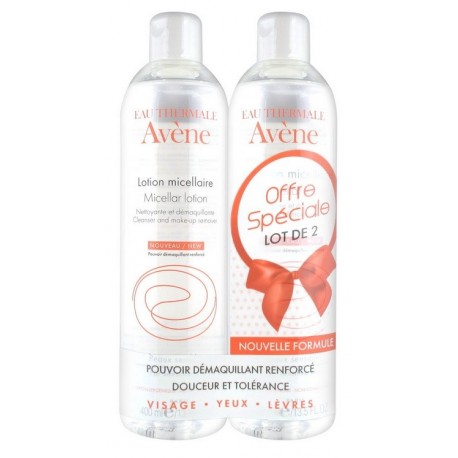 AVÈNE LOTION MICELLAIRE NETTOYANTE ET DÉMAQUILLANTE 2 X 400 ML