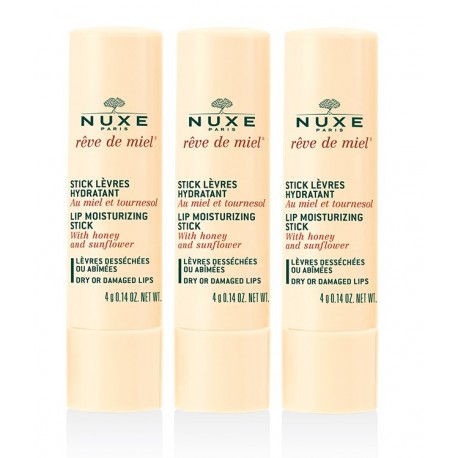 Nuxe Rêve de Miel Stick Lèvres Hydratant 3 x 4 g