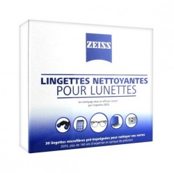 Zeiss Lingettes Nettoyantes pour Lunettes 30 Lingettes