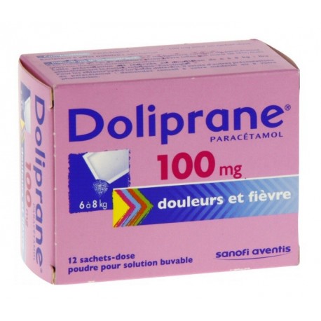 Doliprane 100 Mg 12 Sachets-Dose