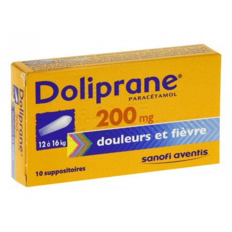 Doliprane 200 Mg 10 Suppositoires
