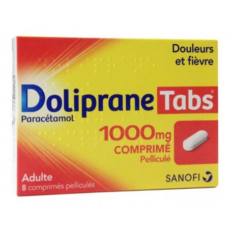 Doliprane Tabs 1000 Mg 8 Comprimés