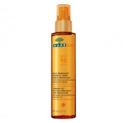 NUXE : SUN HUILE BRONZANTE VISAGE ET CORPS FAIBLE PROTECTION SPF10 150ML  